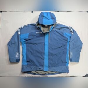 Simms Challenger Fishing Jacket Mens 3XL Cobalt Blue